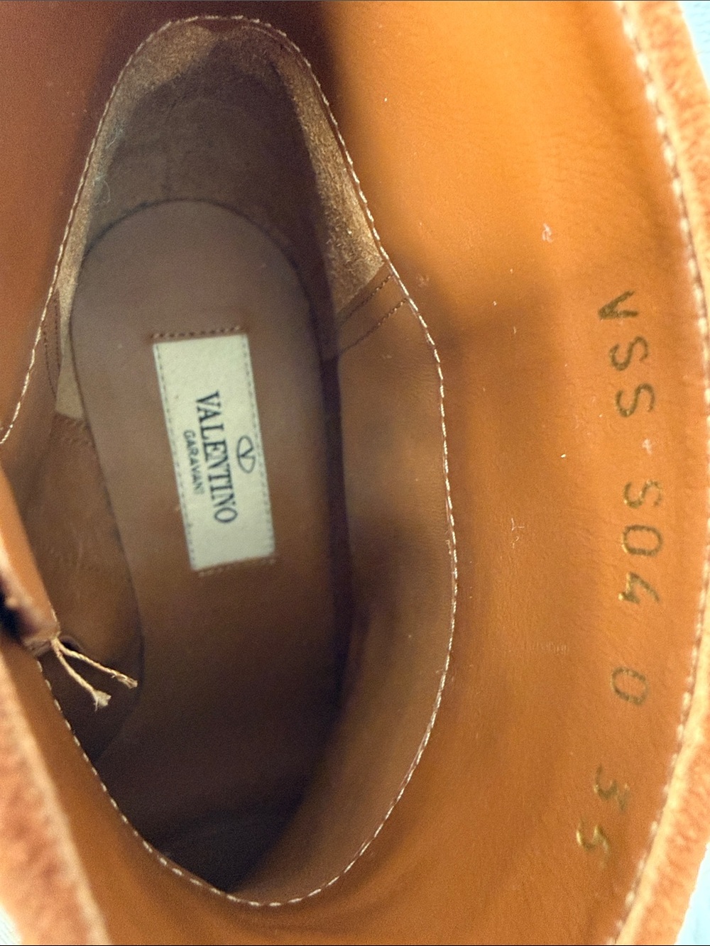 NWOT Authentic Valentino Garavani Brown Suede Studded Ankle Booties - Picture 2 of 7